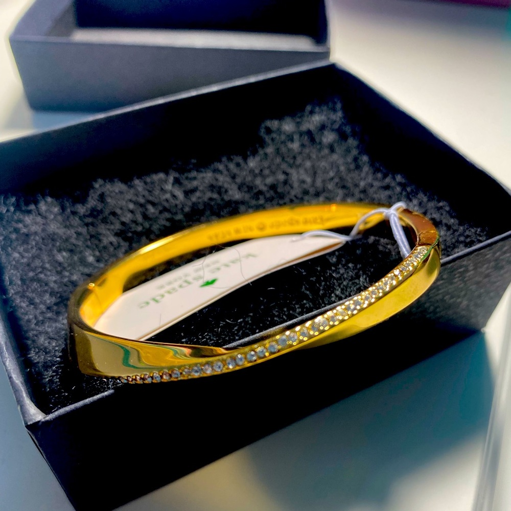 Kate Spade gold bracelet with silver gems